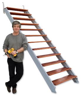 Hang-fastening top of stairs safety