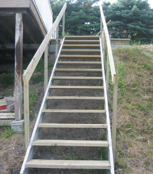 Exterior Stair Stringers by Fast-Stairs.com