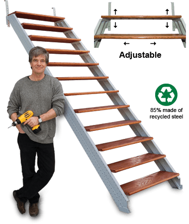 Modular Stairway Kit Prefabricated Ready Made Stair Stringers