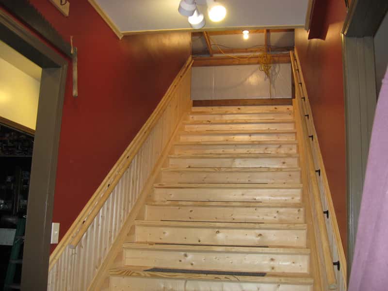 Wood Finished Stairs