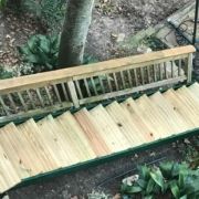 Wood Garden Stairs