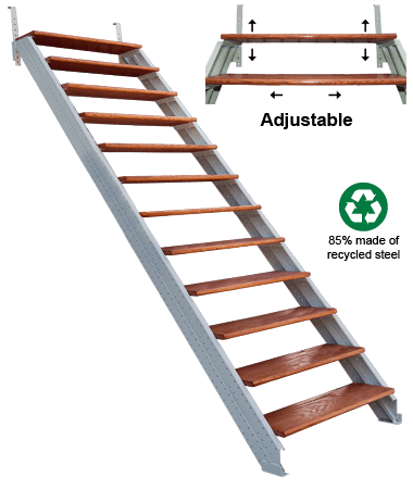Prefabricated Metal Stairs, Customizable Steel Staircases